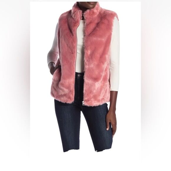 J. Crew Jackets & Blazers - New J Crew faux pink‎ fur vest - size S